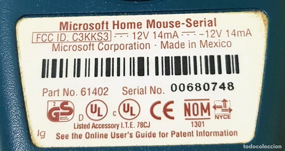 Segunda mano: MICROSOFT MOUSE DE BOLA 9 PINES A&Ntilde;O 1995/97 - Foto 6