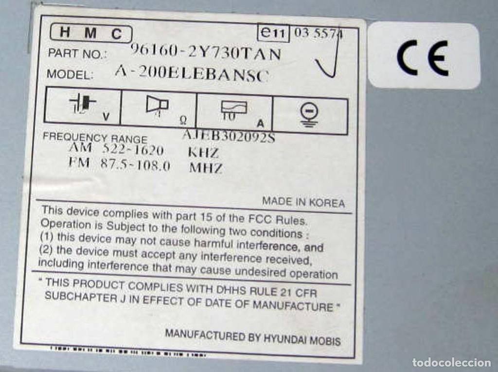 Segunda mano: Radio CD coche HYUNDAI IX35 - Foto 5