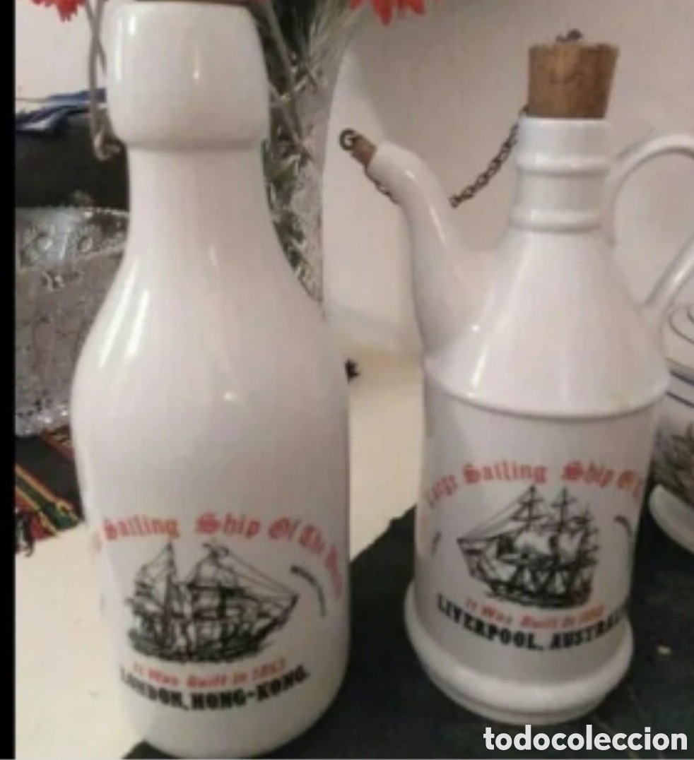 Segunda mano: Botellas con im&aacute;genes de veleros - Foto 2