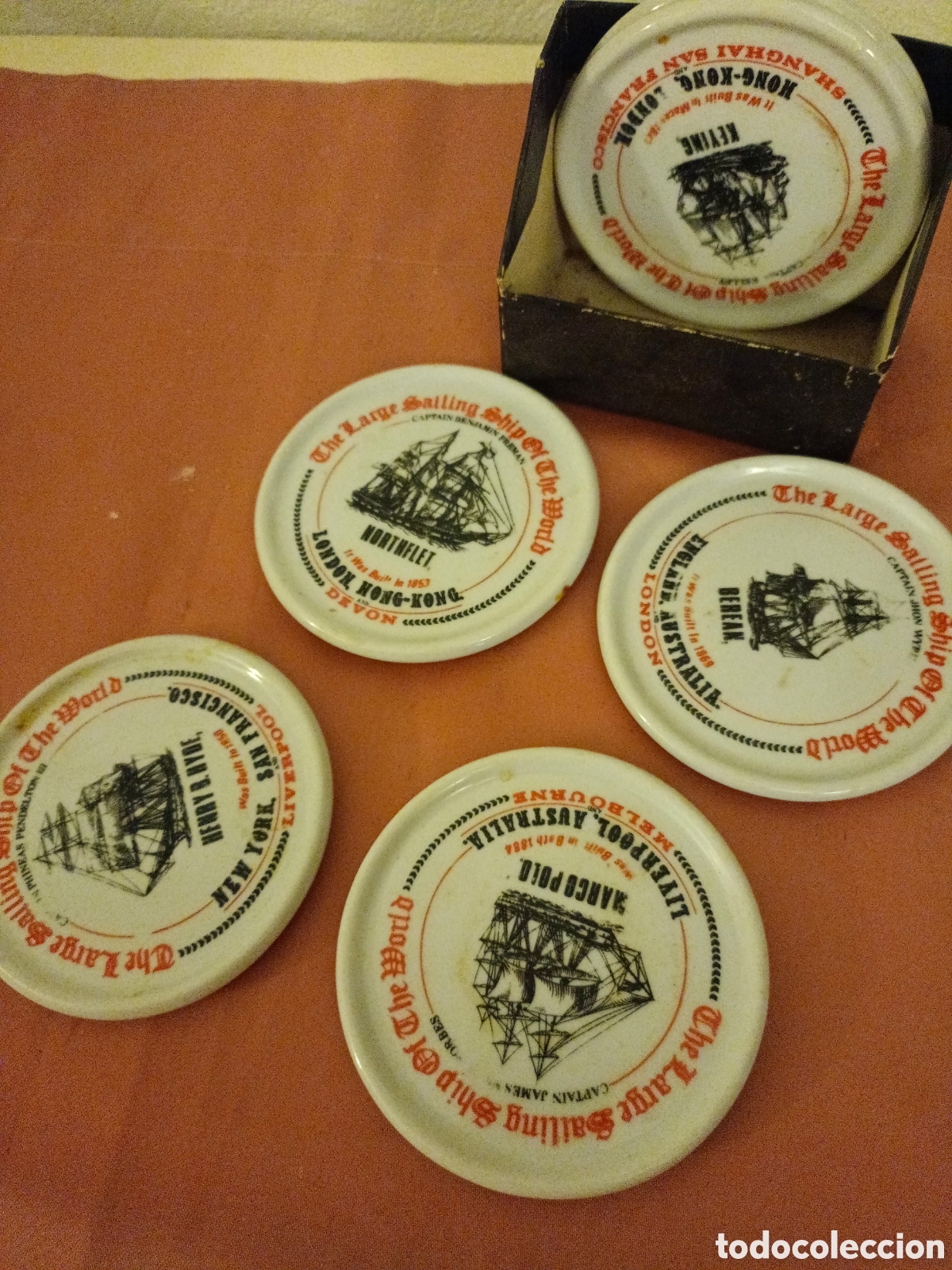 Segunda mano: Posavasos navieros en estuche - Foto 2