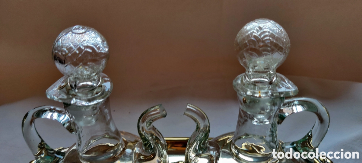 Segunda mano: Vinagreras cristal y plata - Foto 3