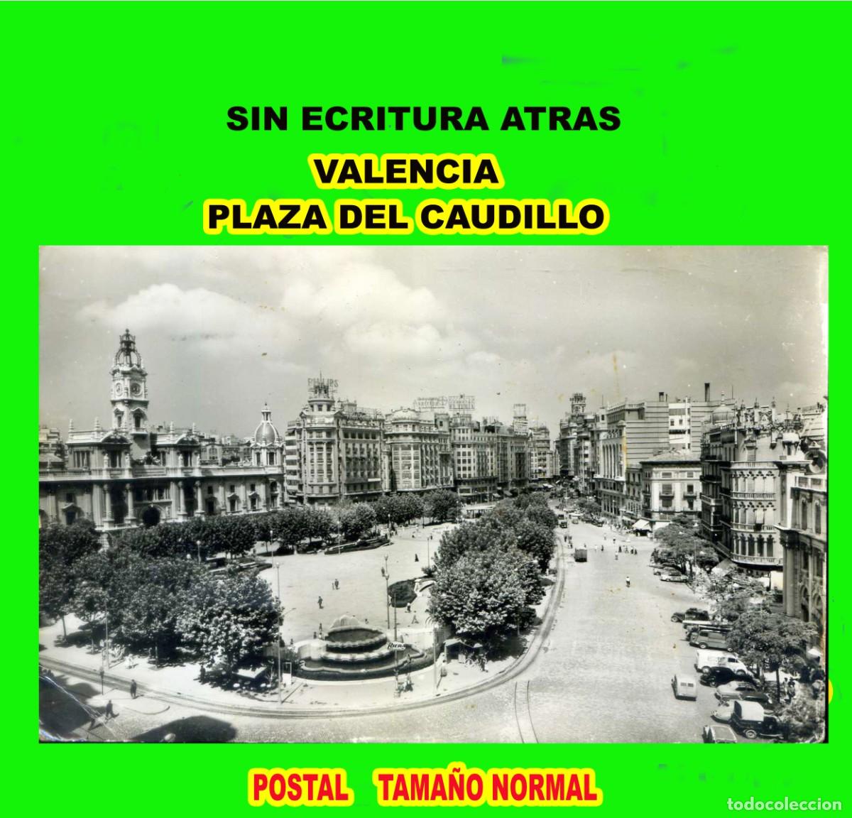 Segunda mano: POSTAL VALENCIA PLAZA DEL CAUDILLO - Foto 1
