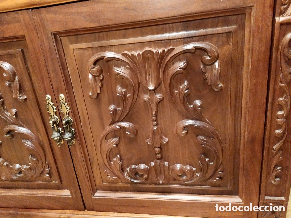 Segunda mano: Mesa madera maciza tallada de nogal americano - Foto 5