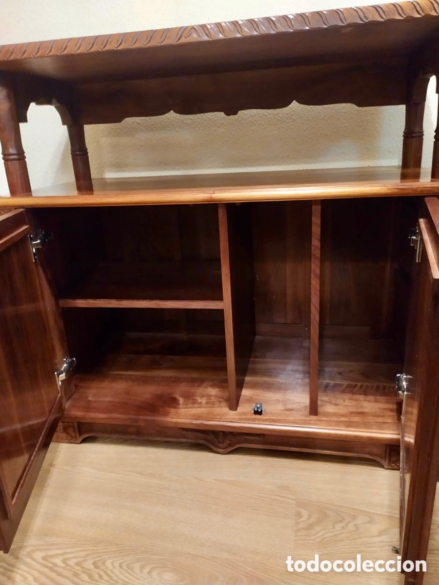 Segunda mano: Mesa madera maciza tallada de nogal americano - Foto 8