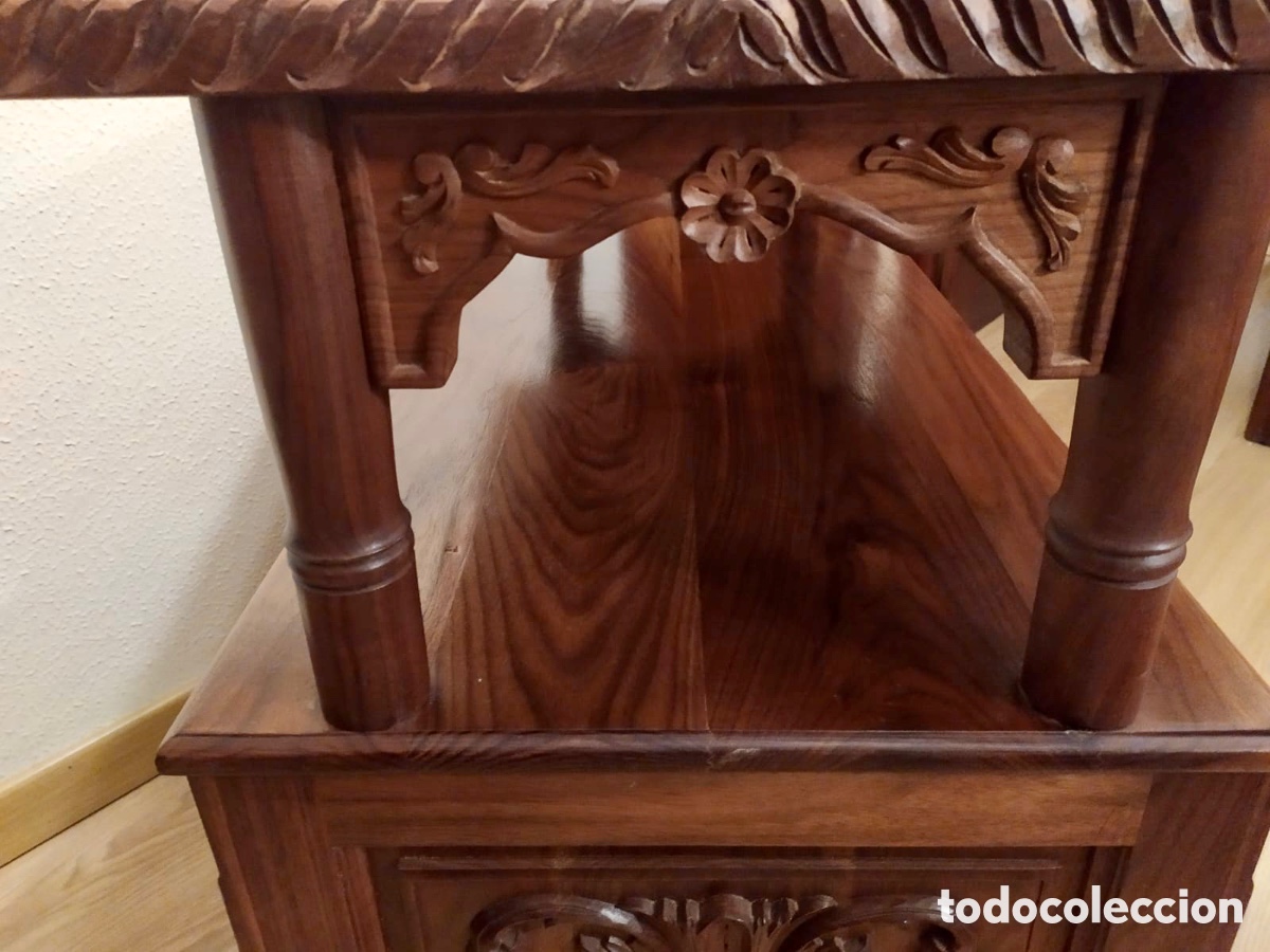 Segunda mano: Mesa madera maciza tallada de nogal americano - Foto 13
