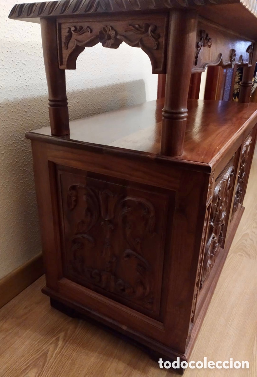 Segunda mano: Mesa madera maciza tallada de nogal americano - Foto 15