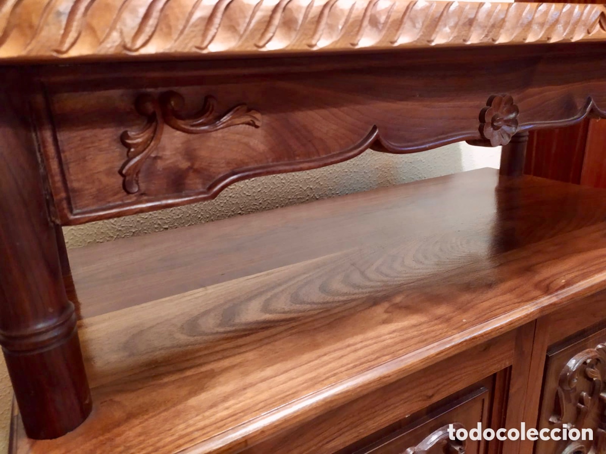 Segunda mano: Mesa madera maciza tallada de nogal americano - Foto 17