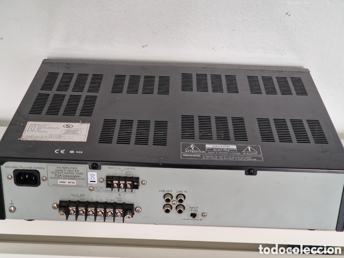 Segunda mano: TOA PA AMPLIFICADOR P-1812 - Foto 10