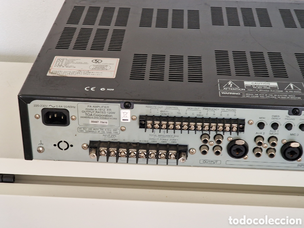 Segunda mano: TOA PA AMPLIFICADOR A-1812 - Foto 3
