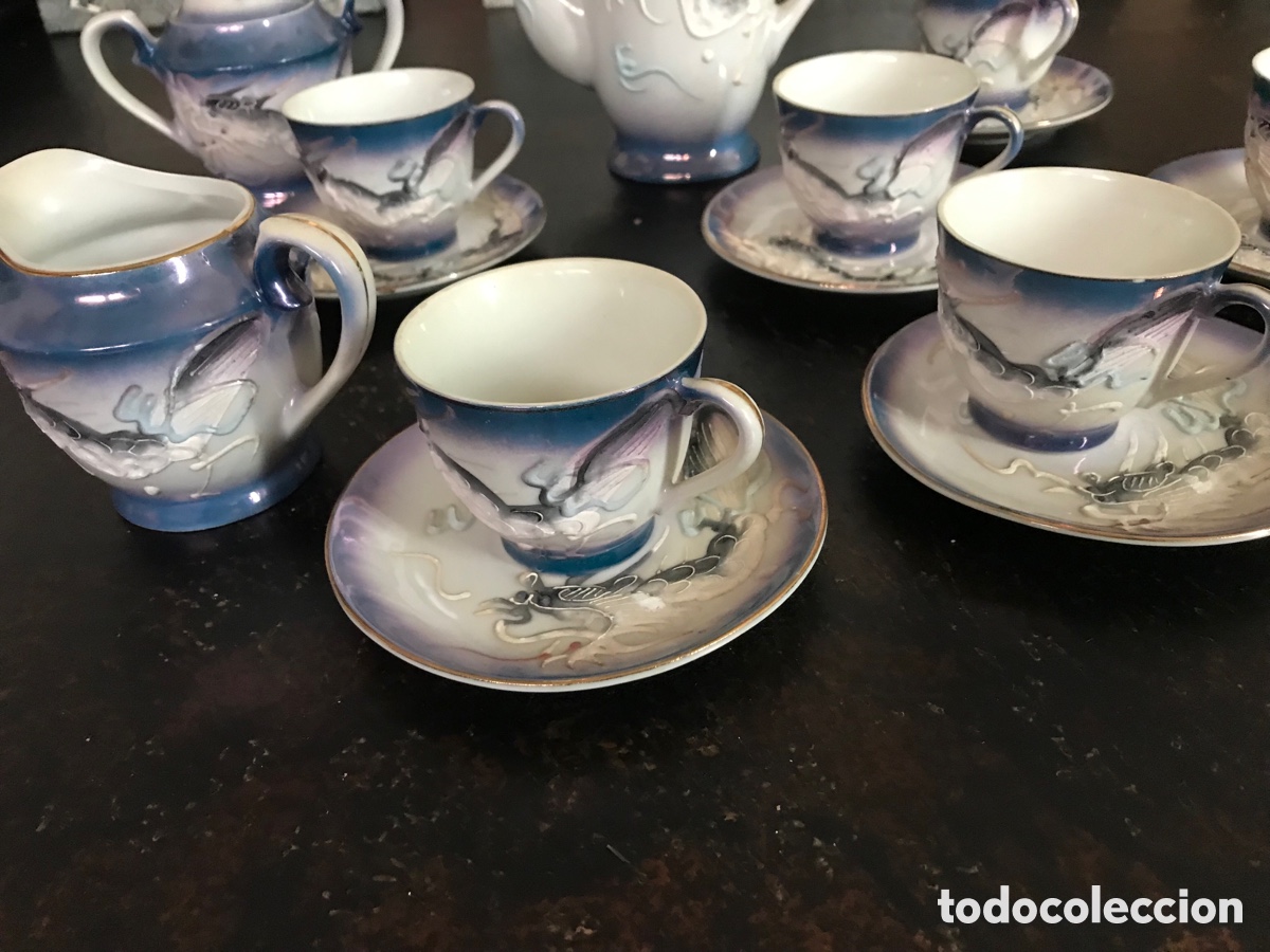 Segunda mano: Juego de caf&eacute; Jap&oacute;n azul - Foto 2