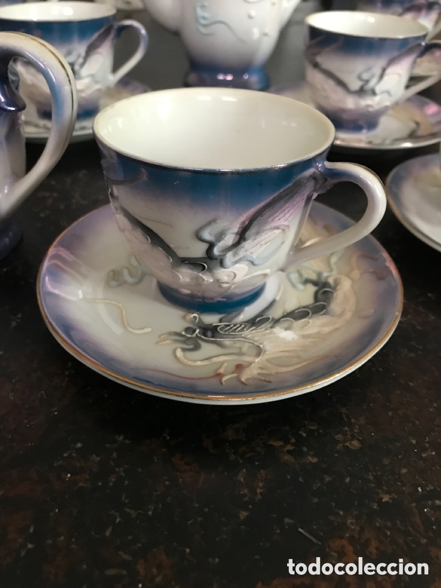 Segunda mano: Juego de caf&eacute; Jap&oacute;n azul - Foto 3