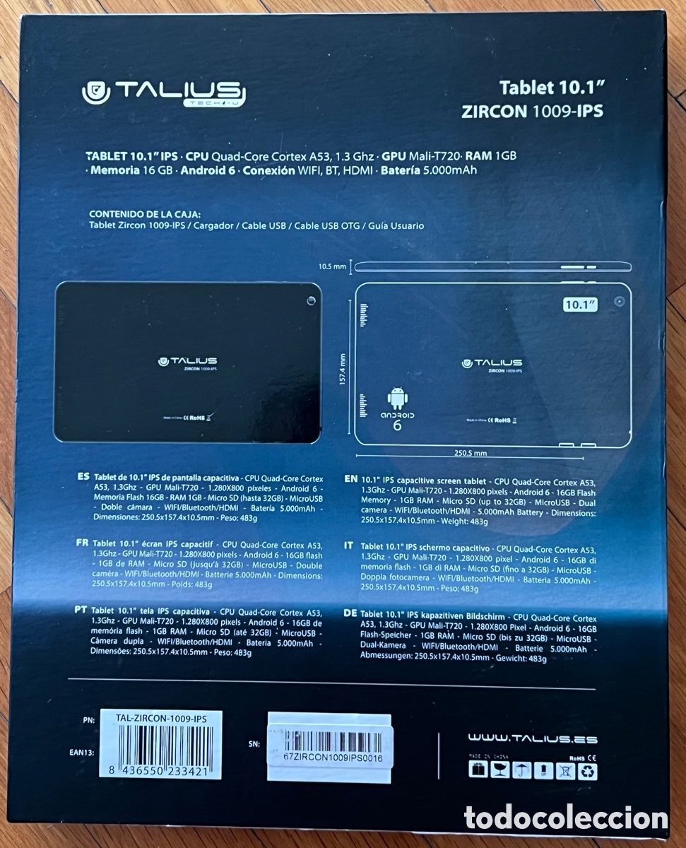 Segunda mano: Tablet 10.1&rdquo;. Zircon 1009-IPS. Android. Quadcore. Reseteado. Y poco usado. - Foto 2