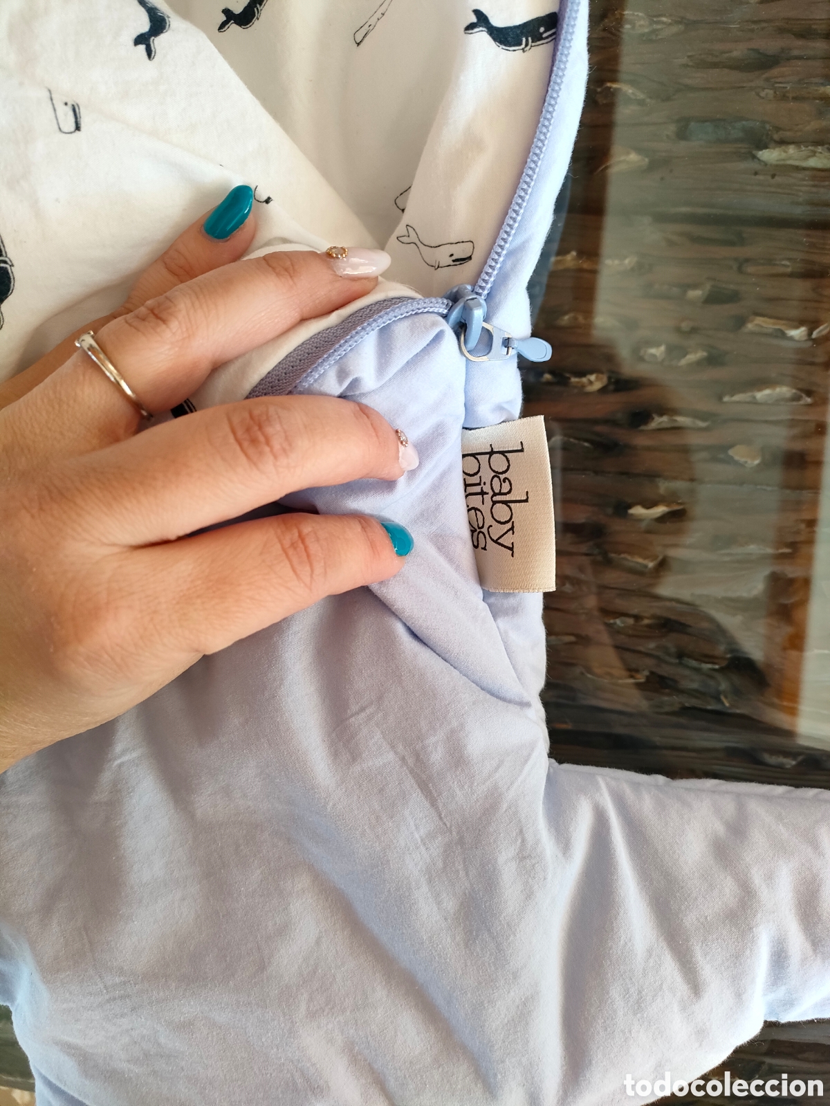 Segunda mano: Saco baby bites azul, tibur&oacute;n - Foto 3