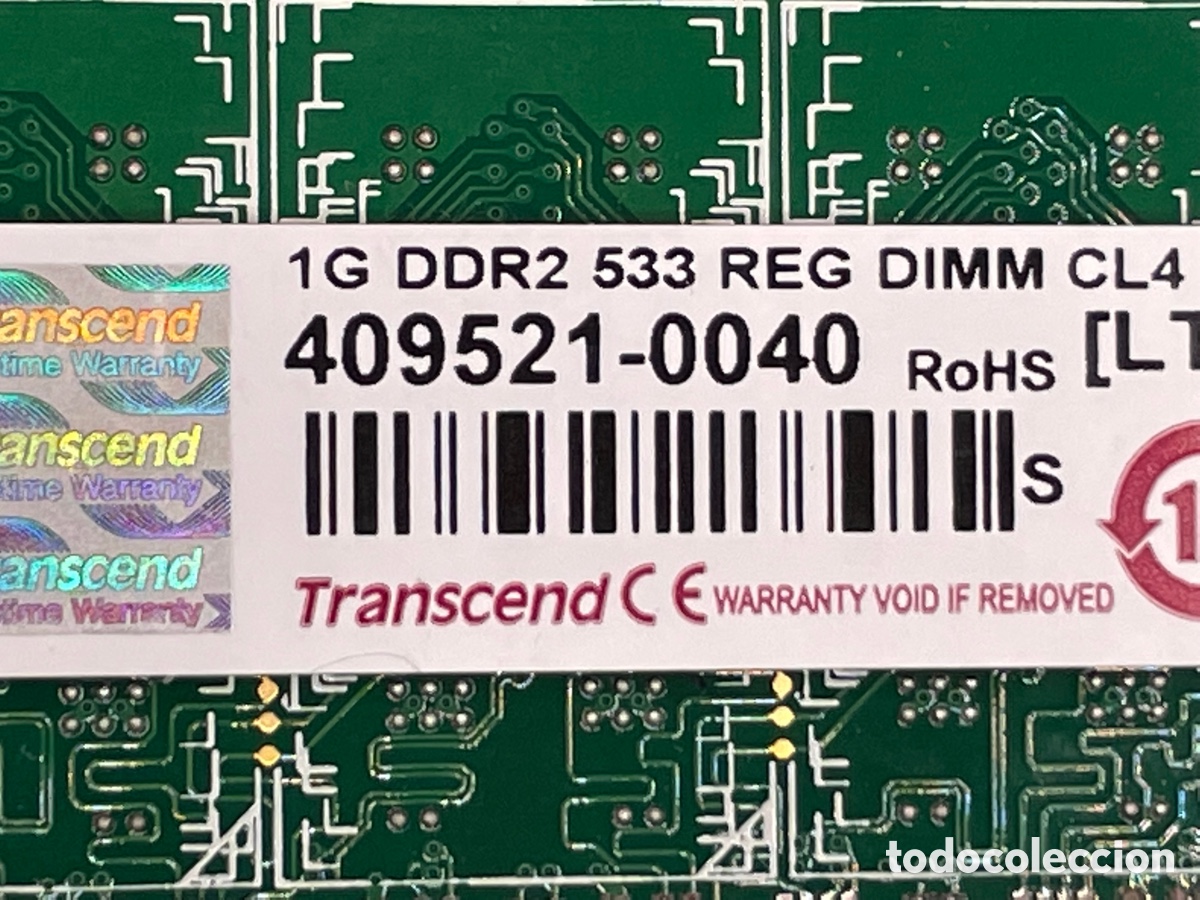 Segunda mano: Memoria RAM Transcend 1gb DDR2 533mhz Cl4 Reg para servidores intel ECC - Foto 4