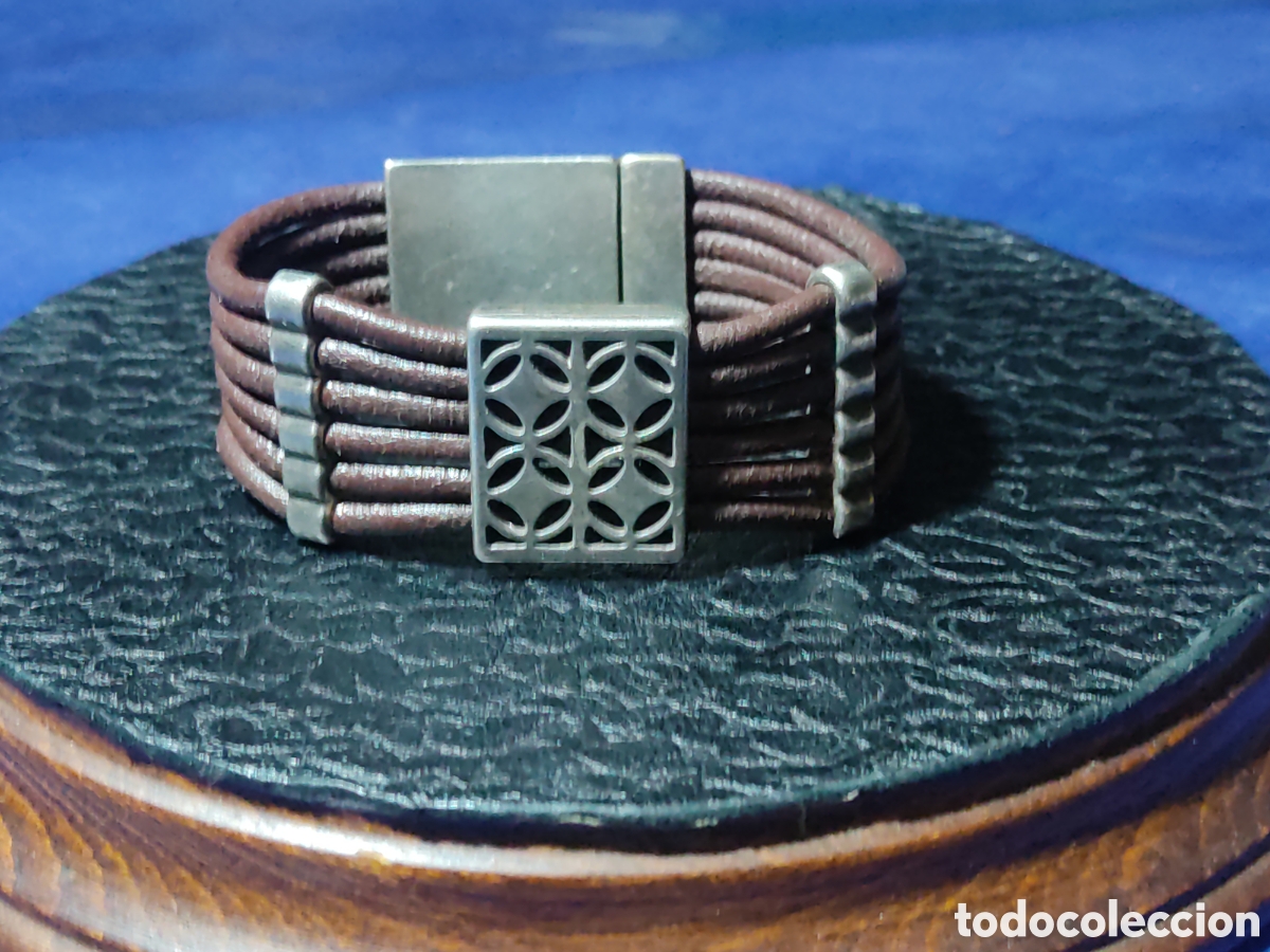 Segunda mano: Pulsera de cuero con estupendo cierre. - Foto 4