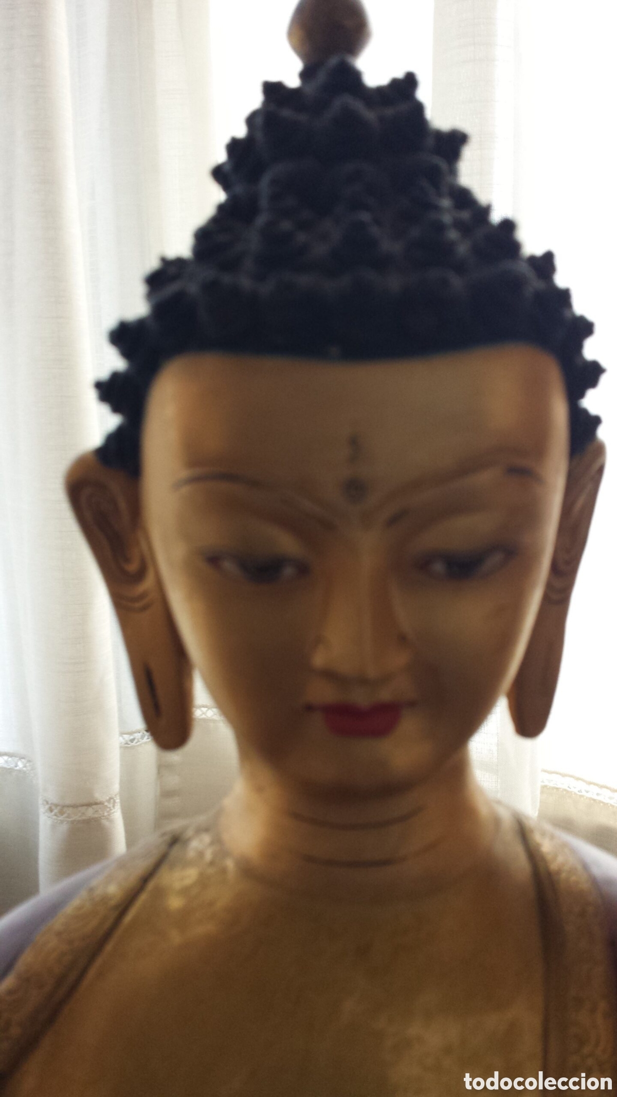 Segunda mano: Buda de metal lapislazuli y pan de oro 53X34 cm - Foto 2