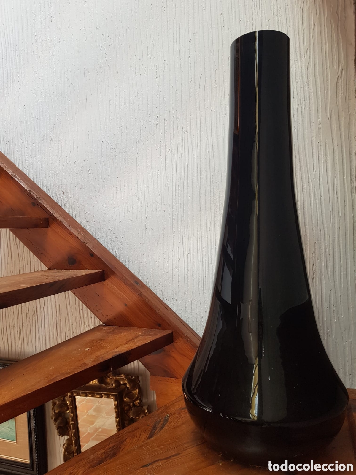 Segunda mano: Conjunto 4 jarrones opalina. 120cm. Negro cromado - Foto 4