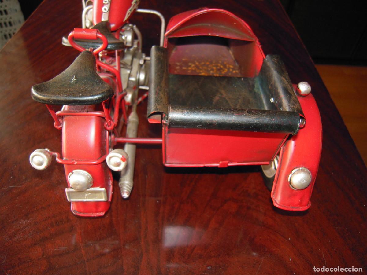 Segunda mano: Moto con sidecar metal decorativa - Foto 3