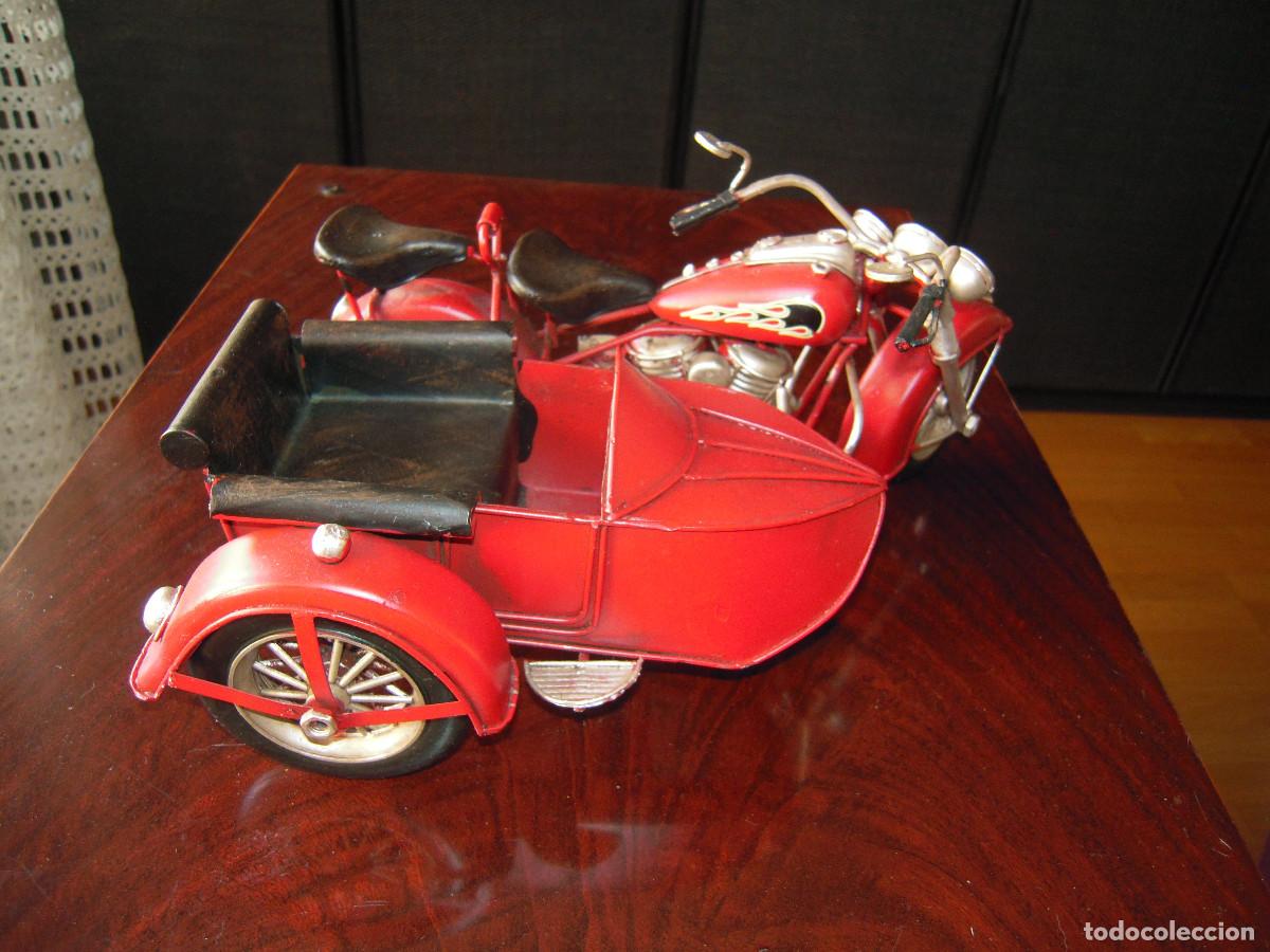 Segunda mano: Moto con sidecar metal decorativa - Foto 4