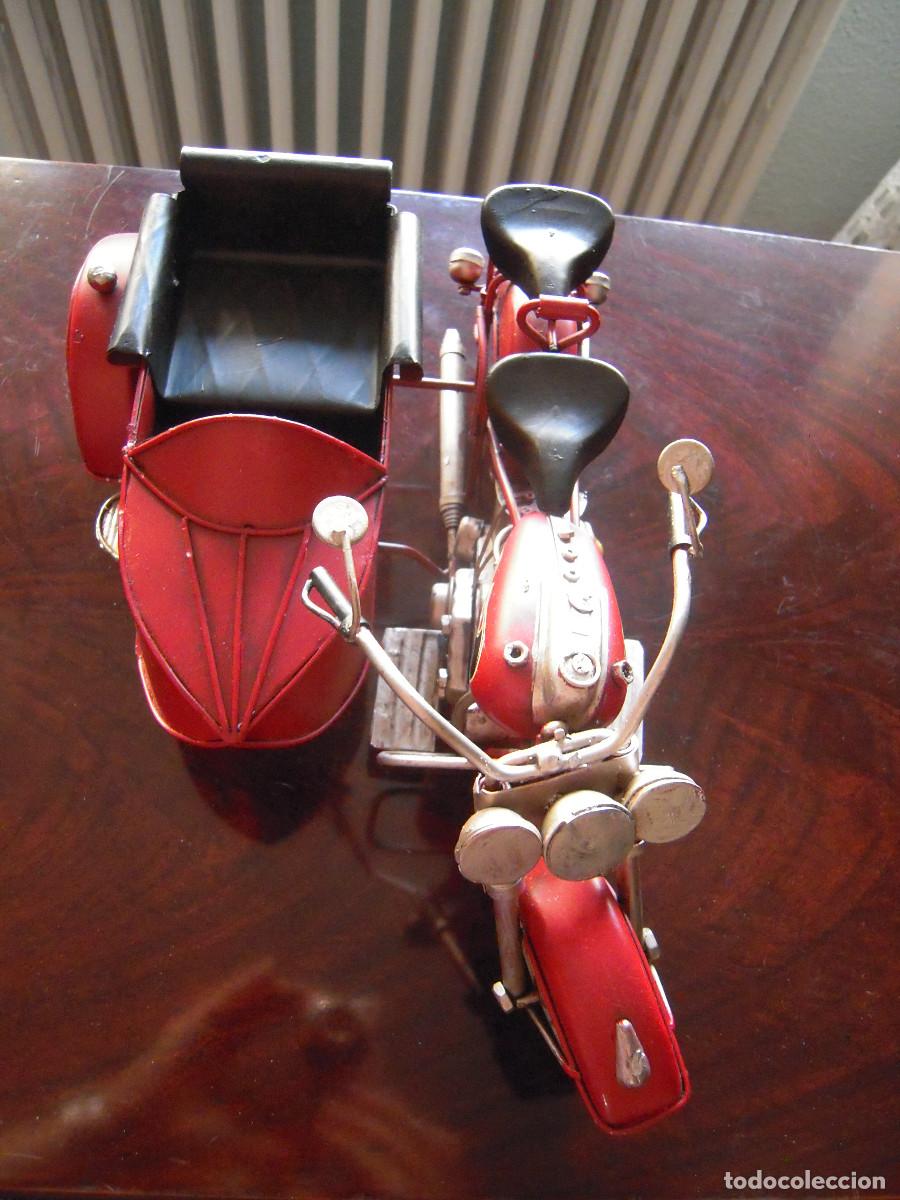 Segunda mano: Moto con sidecar metal decorativa - Foto 5