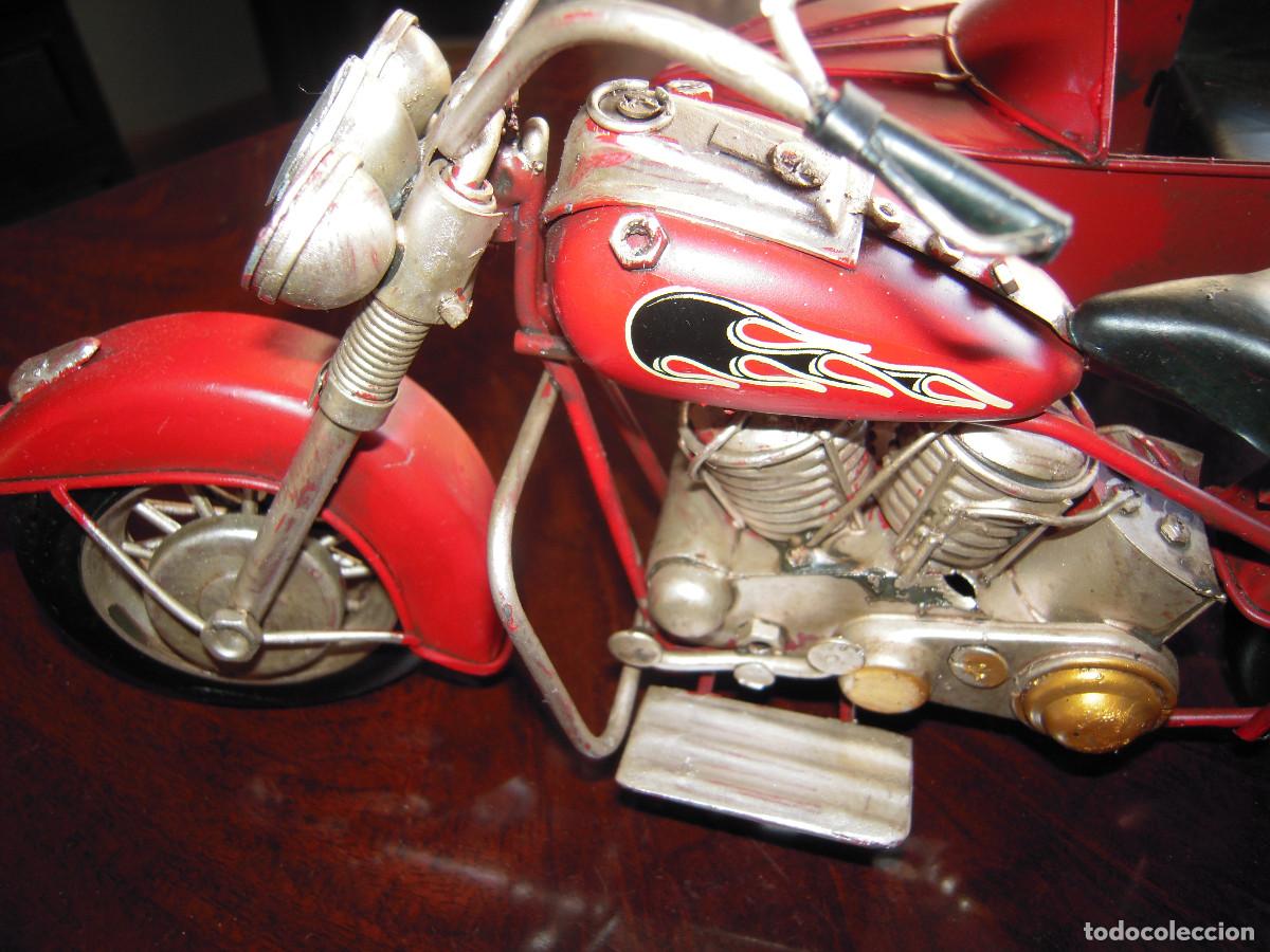 Segunda mano: Moto con sidecar metal decorativa - Foto 9