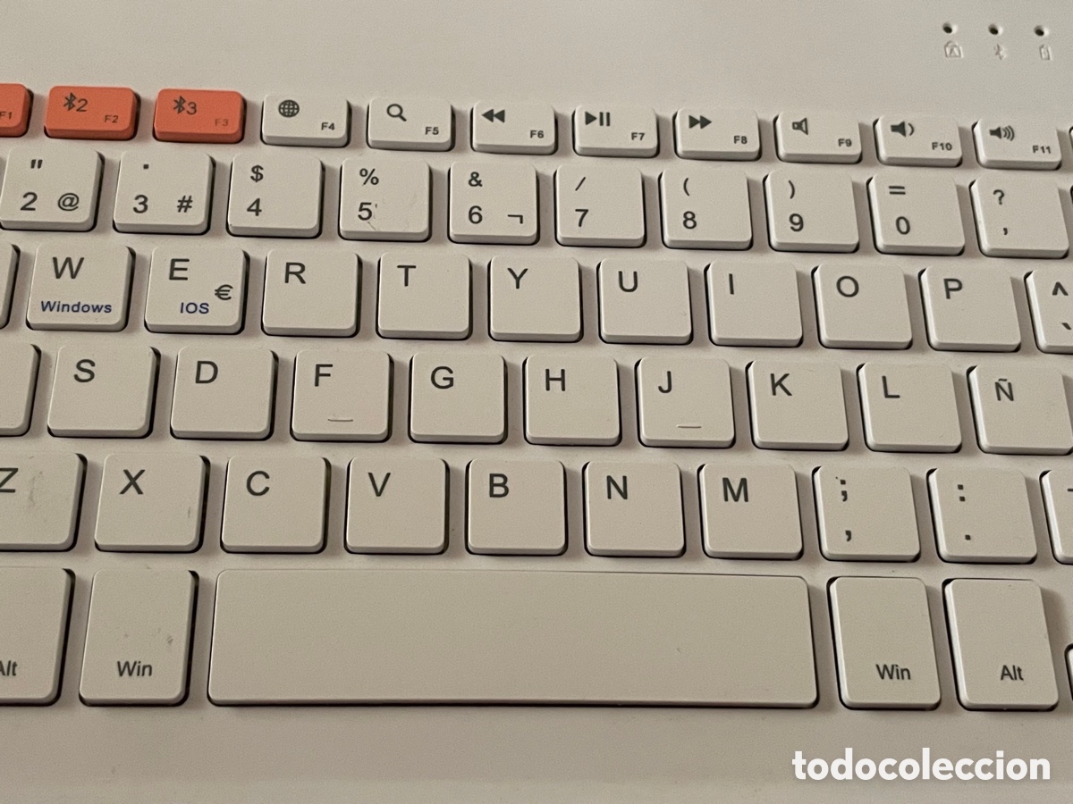 Segunda mano: Teclado inalambrico kb silver ht blanco/melocoton Bluetooth Android Windows IOS - Foto 3