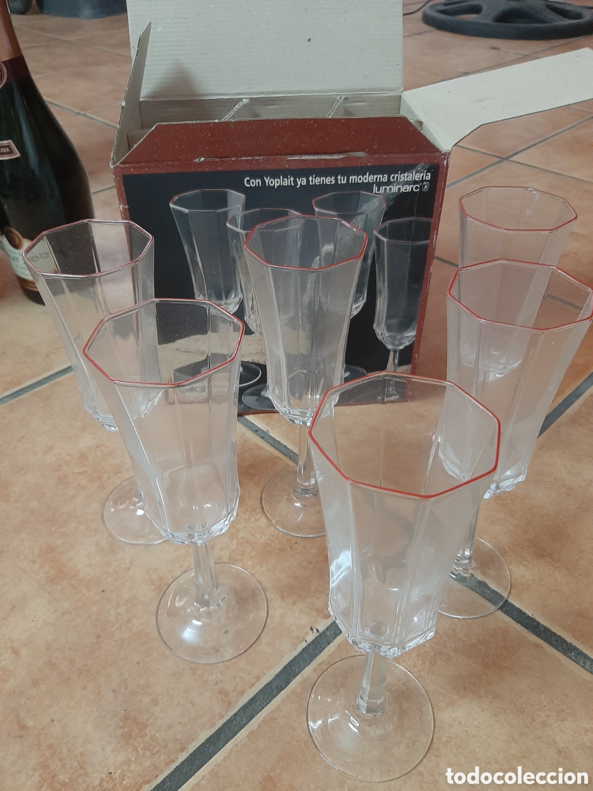Segunda mano: JUEGO DE 6 COPAS DE CHAMPAN LUMINARC FRANCIA. SIN ESTRENAR - Foto 3