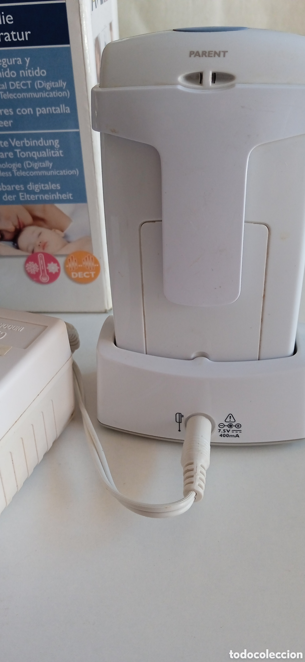 Segunda mano: Sistema vigilabebes PHILIPS con control temperatura y canciones para dormir - Foto 3