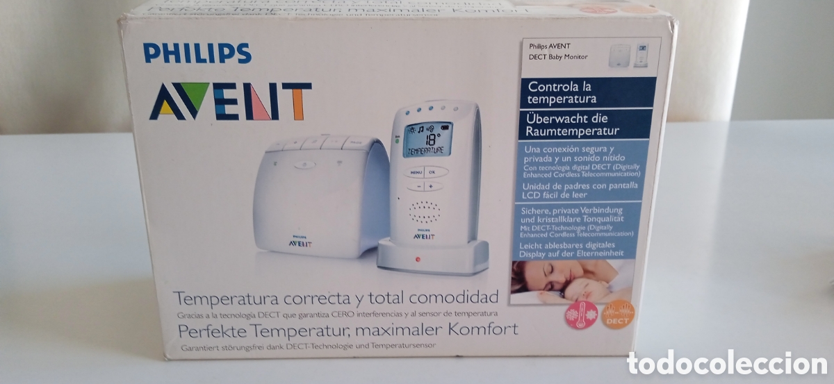 Segunda mano: Sistema vigilabebes PHILIPS con control temperatura y canciones para dormir - Foto 6
