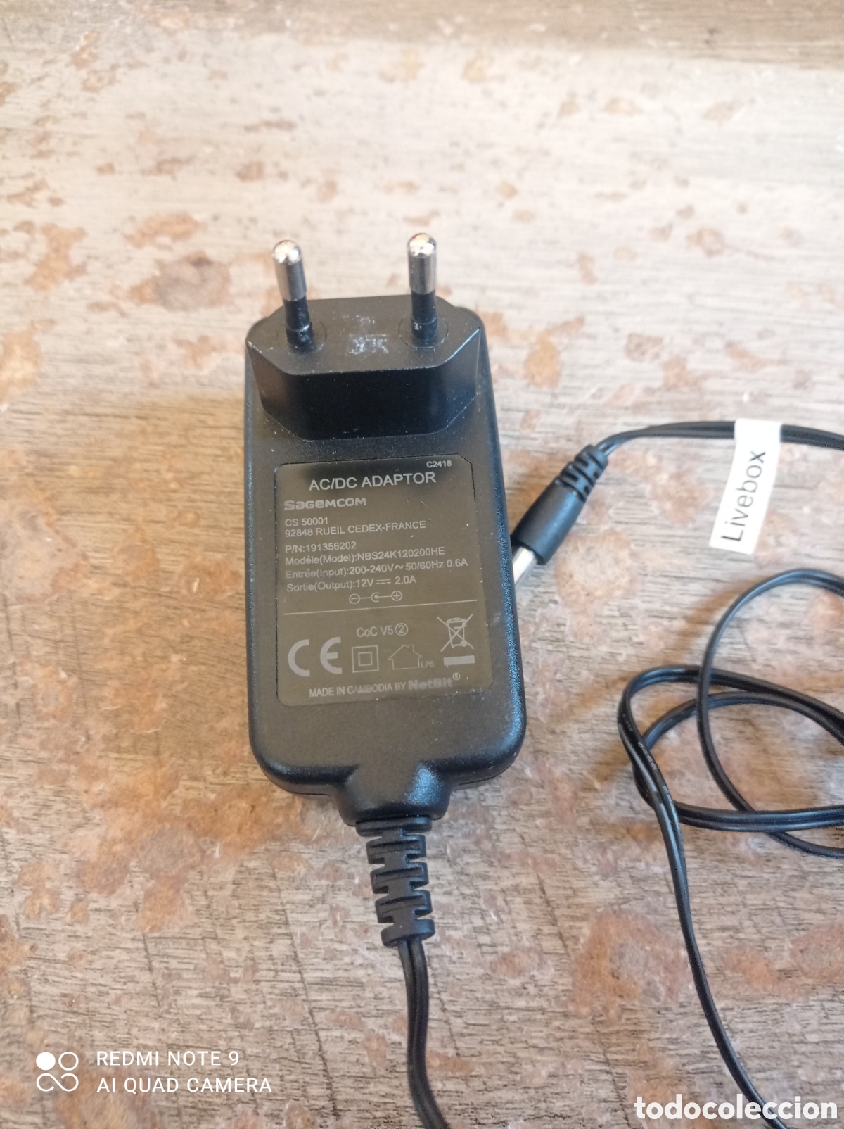 Segunda mano: Cargador livebox 12v - Foto 2