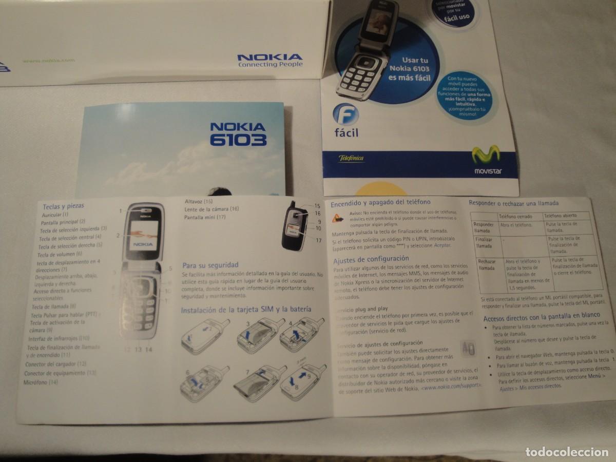 Segunda mano: Caja vac&iacute;a Nokia 6103 con libro instrucciones. Nueva. - Foto 6