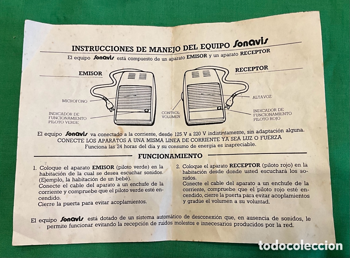 Segunda mano: SONAVIS Antiguo intercomunicador vigilabebes (El canguro de su Beb&eacute;). - Foto 4