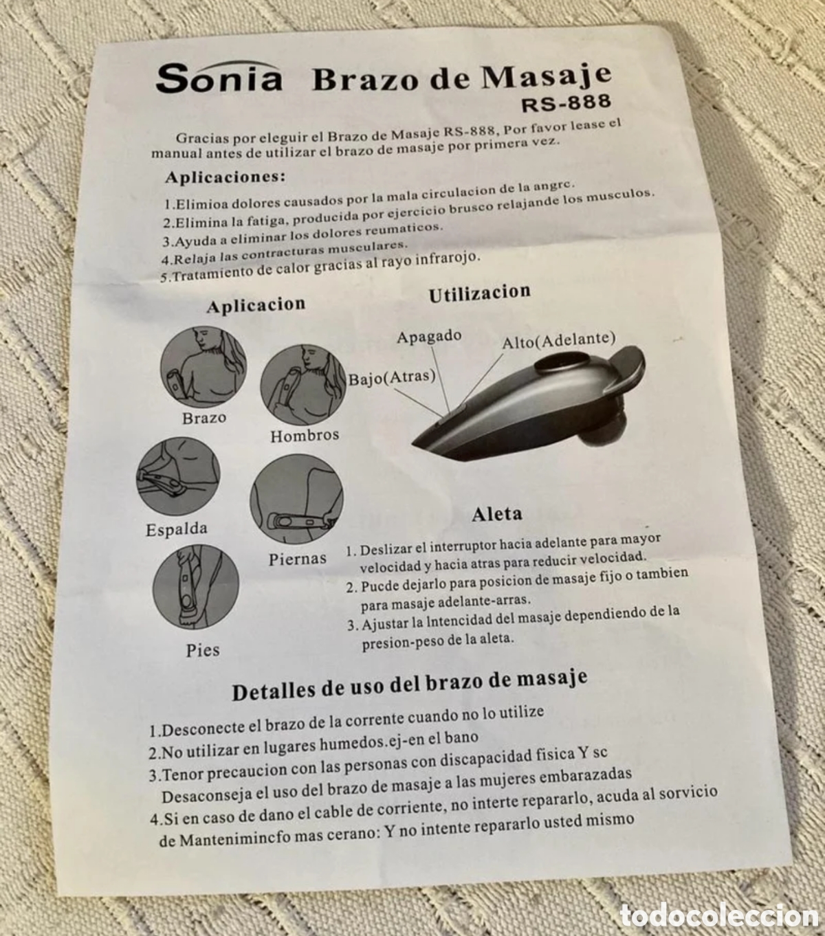 Segunda mano: Brazo de masaje el&eacute;ctrico - Foto 5