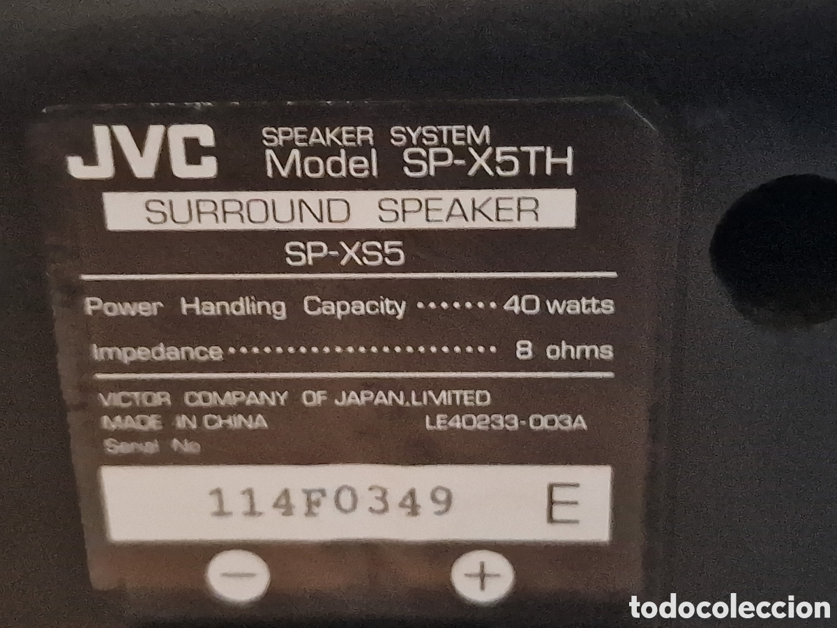 Segunda mano: altavoces JVC SP-X5TH - Foto 4