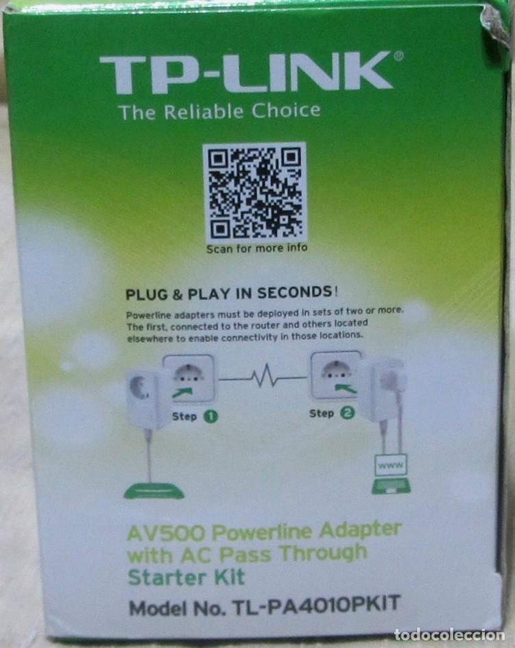 Segunda mano: TP-LINK Model TL-PA4010PKIT AV500 Powerline Adapter with AC Pass Through - Foto 4