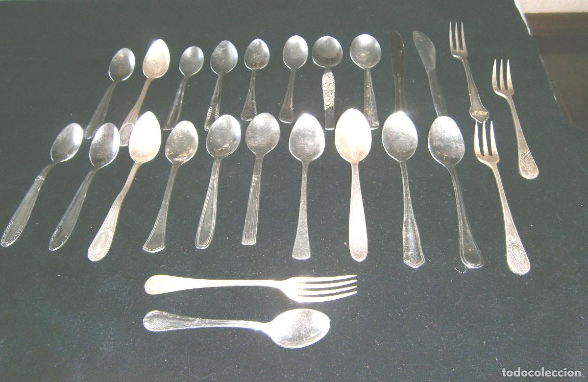 Segunda mano: cucharas de postre 19 + 4 tenedores - Foto 1