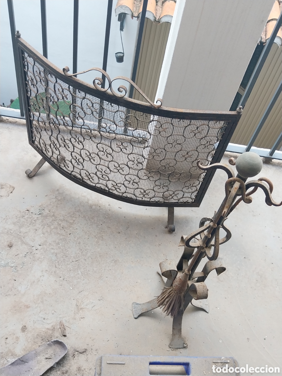 Segunda mano: Impecable conjunto chispero y &uacute;tiles chimenea. - Foto 3