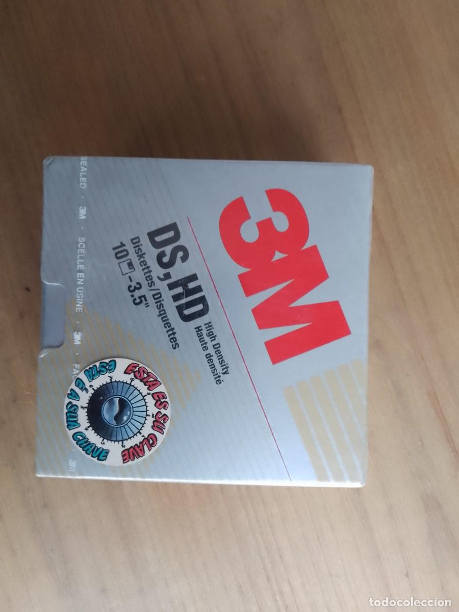 Segunda mano: Caja 10 diskettes disquettes informatica 3,5&rdquo; 3M a estrenar - Foto 2