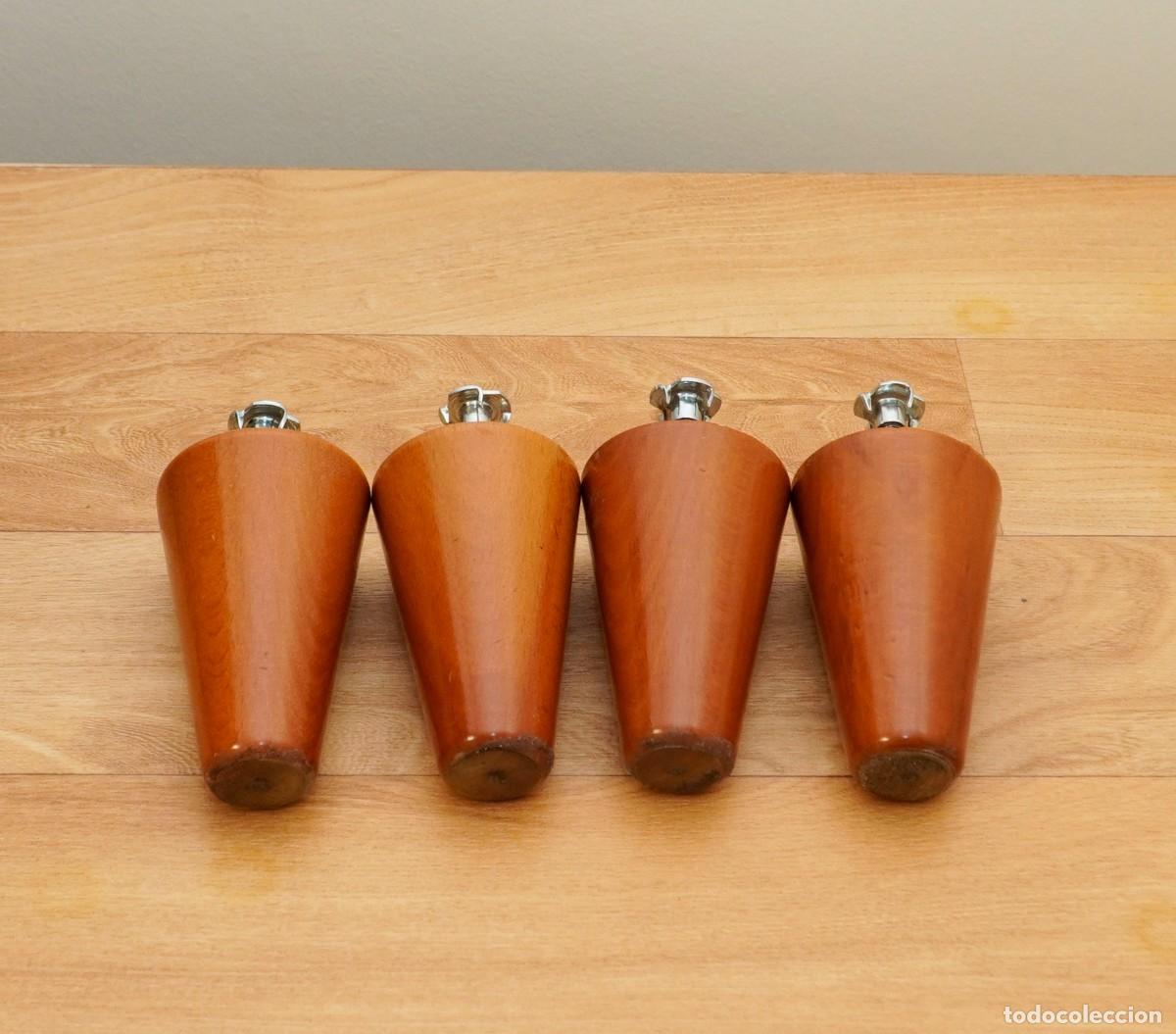 Segunda mano: 4 PATAS DE MADERA TRONCOCONICAS - Foto 2