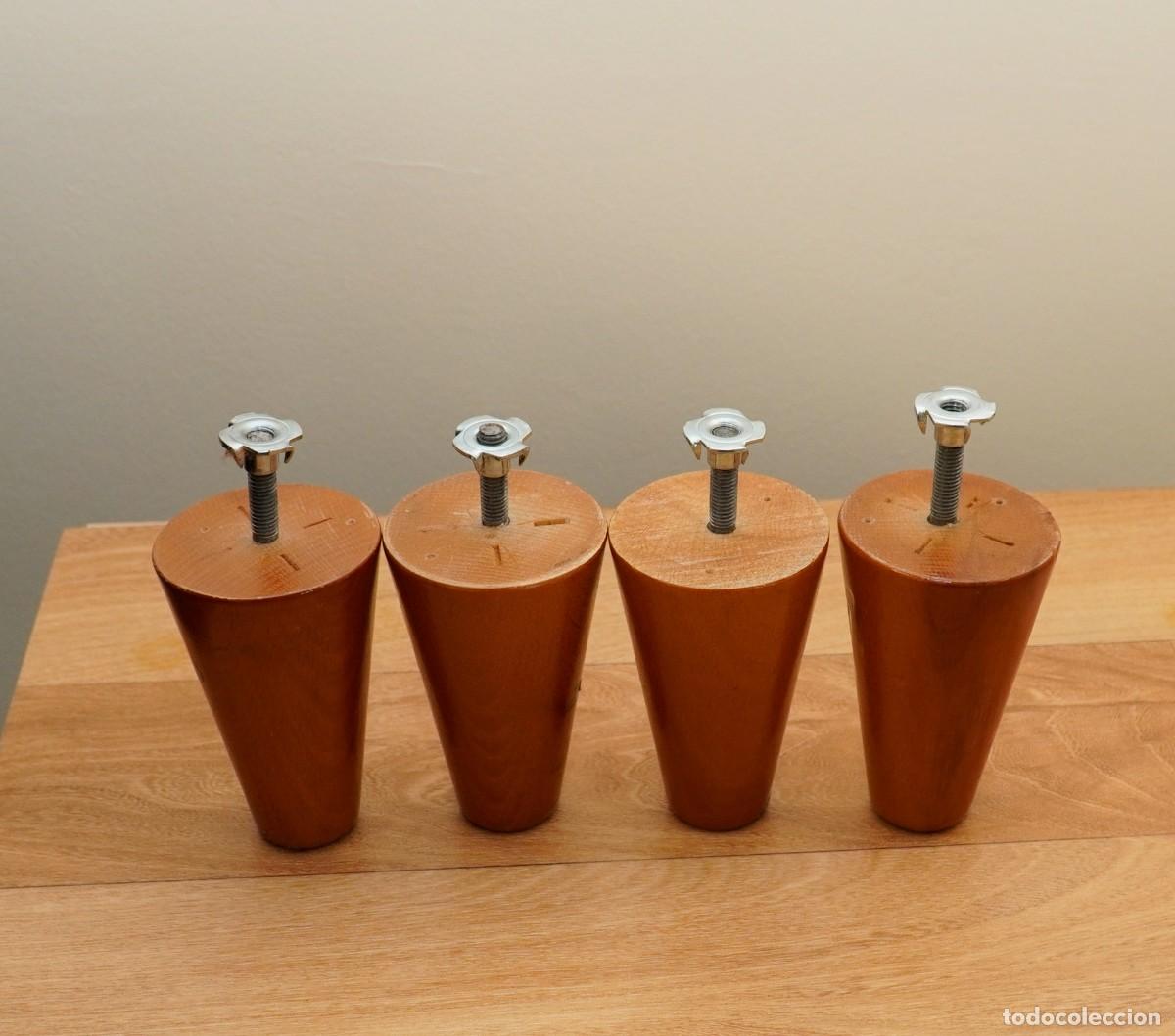 Segunda mano: 4 PATAS DE MADERA TRONCOCONICAS - Foto 4