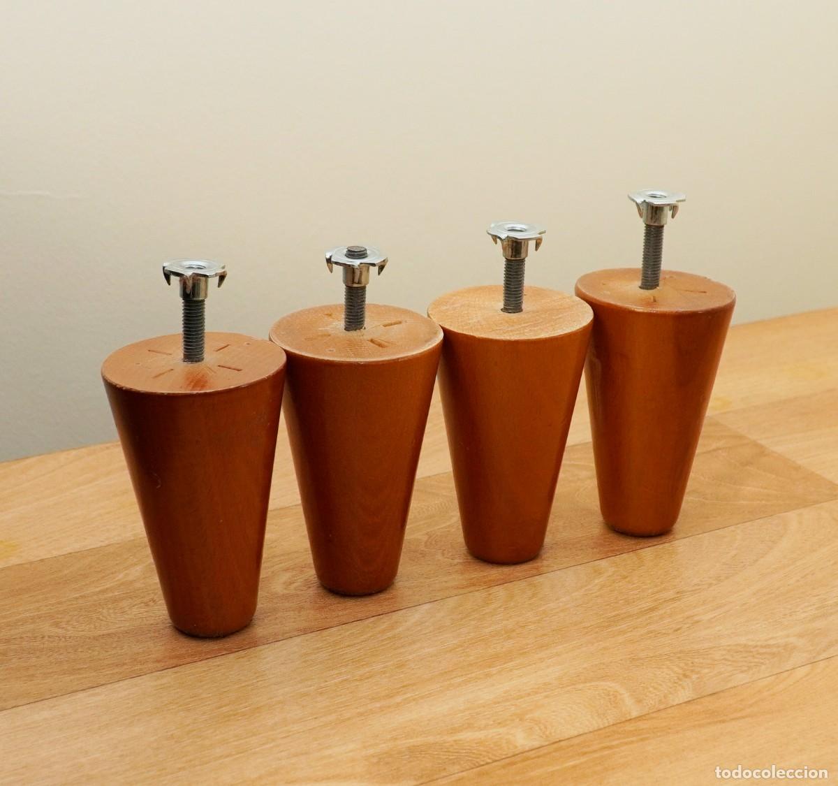 Segunda mano: 4 PATAS DE MADERA TRONCOCONICAS - Foto 5