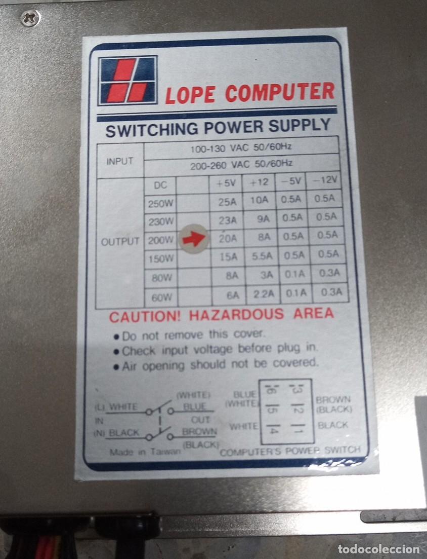 Segunda mano: Fuente de alimentaci&oacute;n de PC Lope 200W..sanna - Foto 2