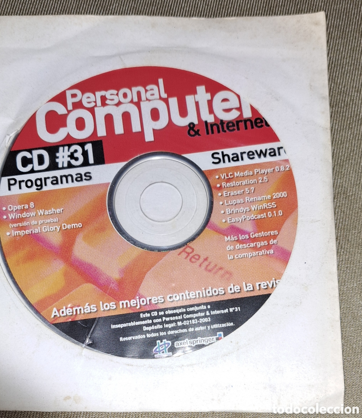 Segunda mano: CD PERSONAL COMPUTER & INTERNET 31 PROGRAMAS - Foto 1