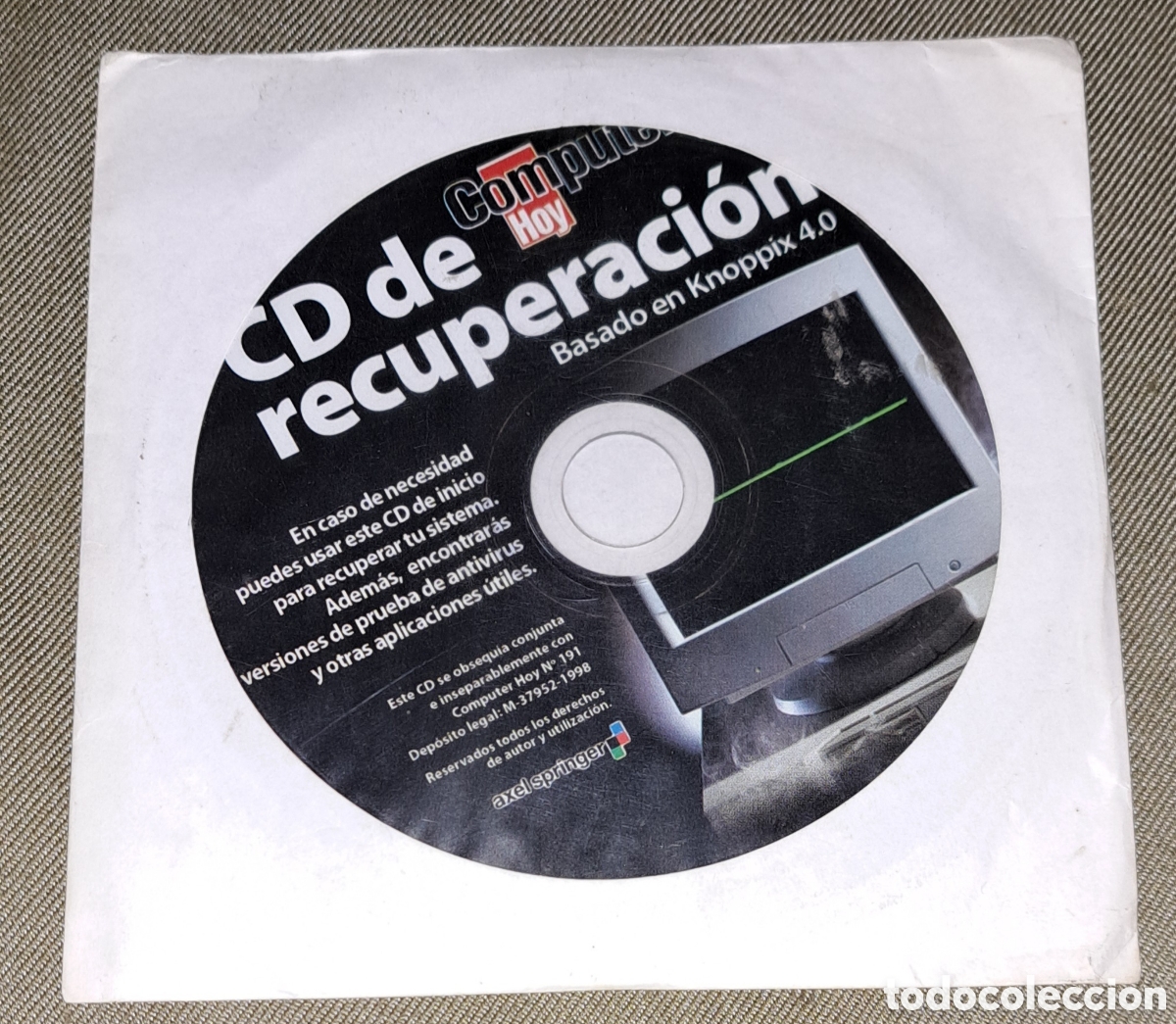 Segunda mano: CD DE RECUPERACI&Oacute;N PC, COMPUTER HOY 1998 - Foto 1