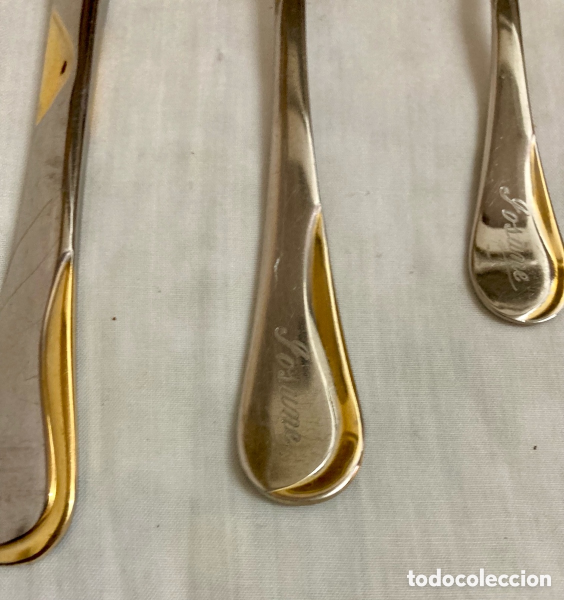 Segunda mano: CUBIERTOS ACERO Y ORO COMO NUEVOS SIN USO - Foto 4