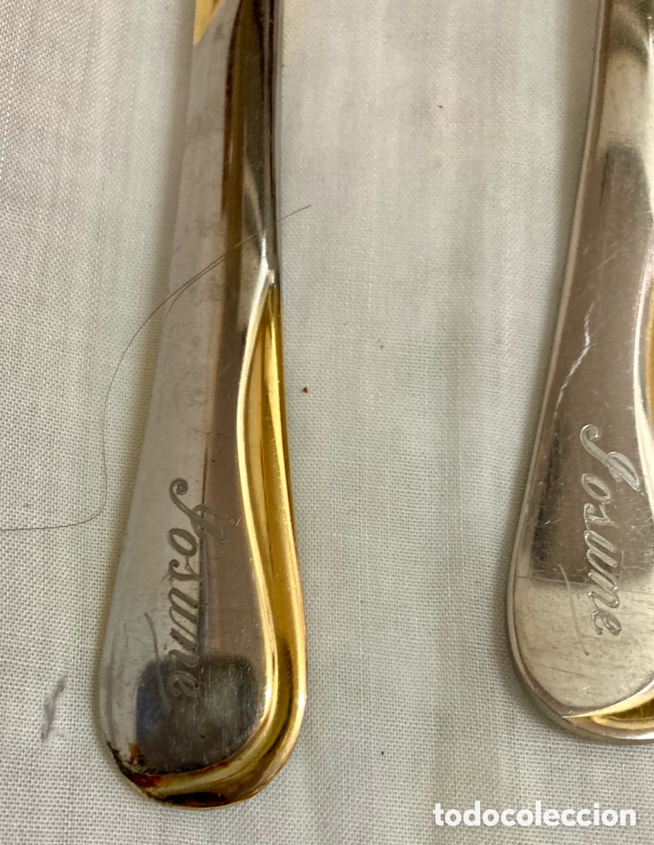 Segunda mano: CUBIERTOS ACERO Y ORO COMO NUEVOS SIN USO - Foto 6