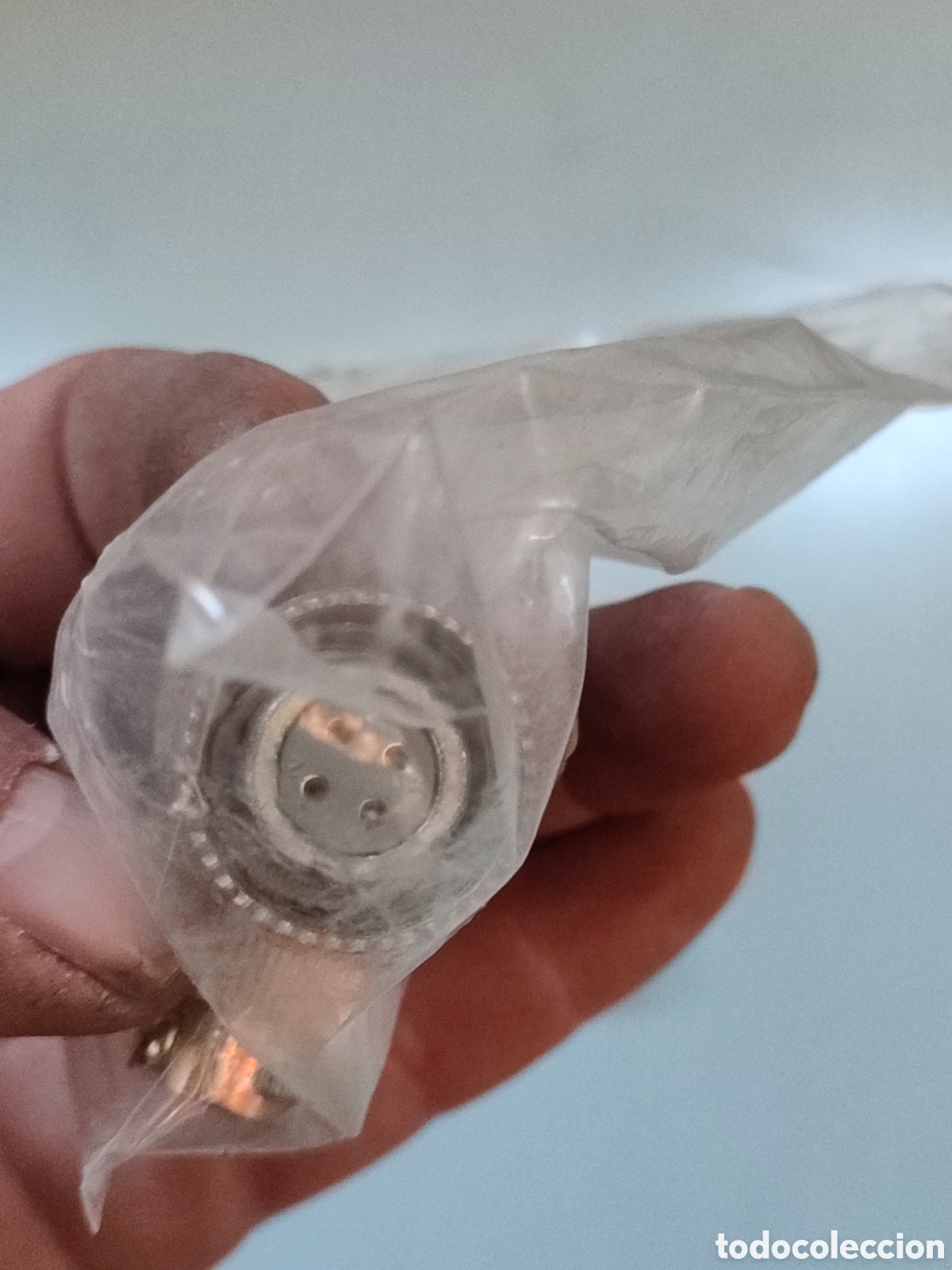 Segunda mano: Conector circular de codo de 4 pines macho y hembra marca SAP, a&ntilde;os 80 90, sin usar. - Foto 2