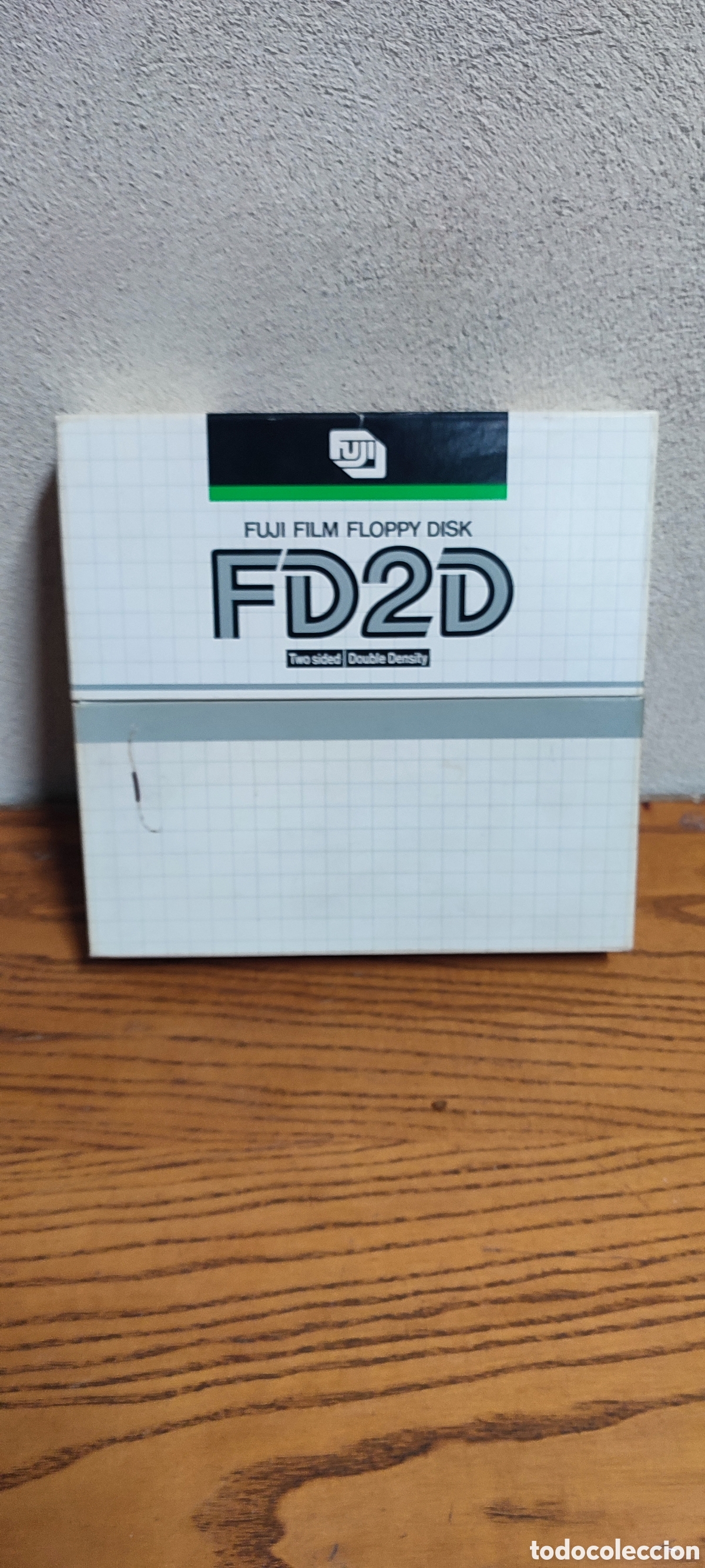 D'Occasion: Antigua caja con 9 discos flexibles, floppy disk de 8 pulgadas Fuji film, Fujifilm, disquettes
