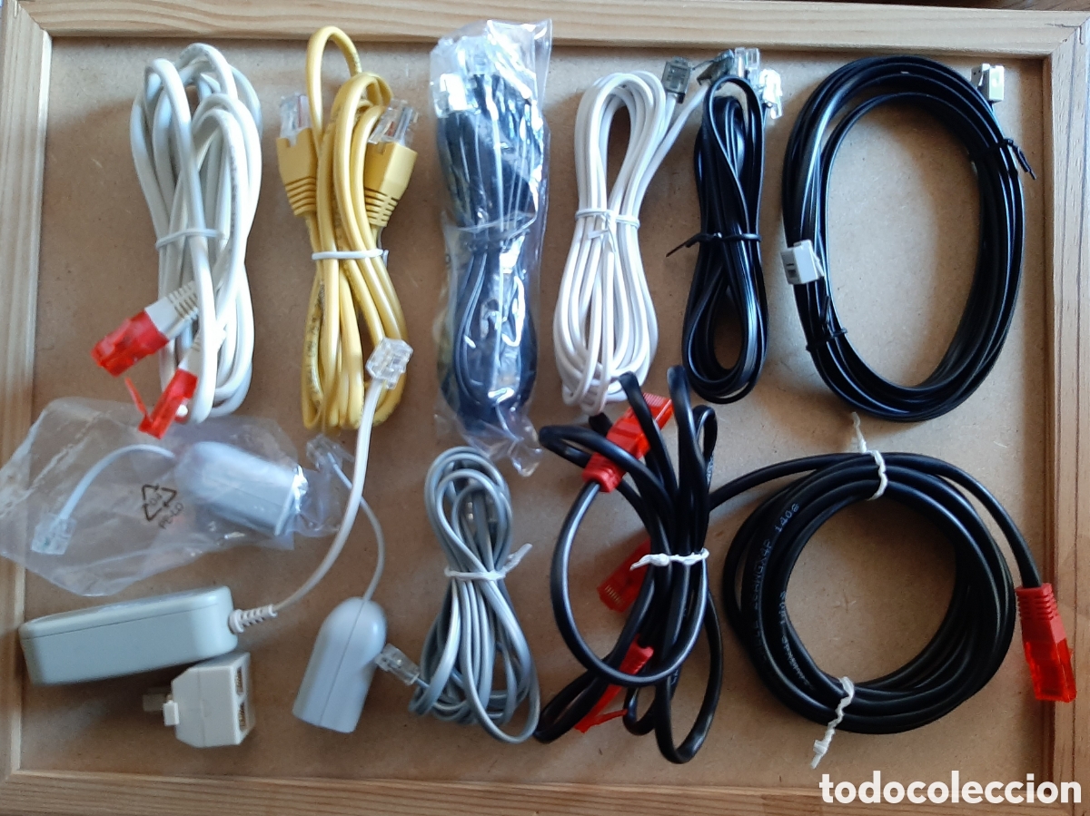 Segunda mano: Lote cables de red, tel&eacute;fono, filtros... - Foto 1