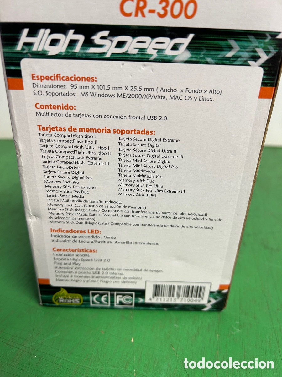 Segunda mano: LECTOR DE TARJETAS INTERNO M&Aacute;S USB COOLBOX NUEVO - Foto 4